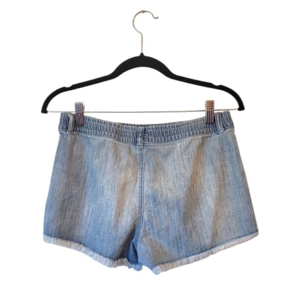 Aerie Light Wash Lace Distressed Shorts Size S - Picture 2 of 6